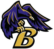 Stylized Logo of a Purple Eagle with a Yellow Letter 'B'