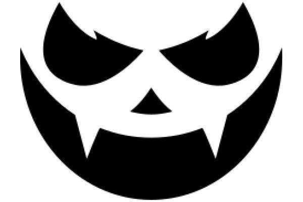 Stylized Halloween Icon: A Design of a Spooky Face