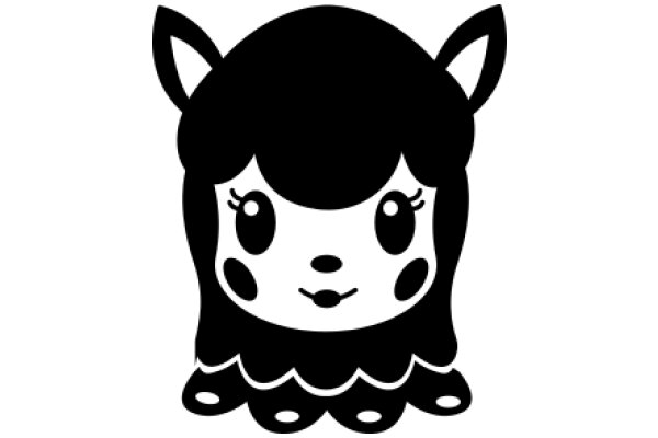 Stylized Character with Cat-like Ears and Features