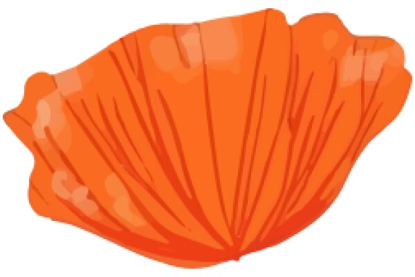 Vibrant Orange Sea Shell Illustration