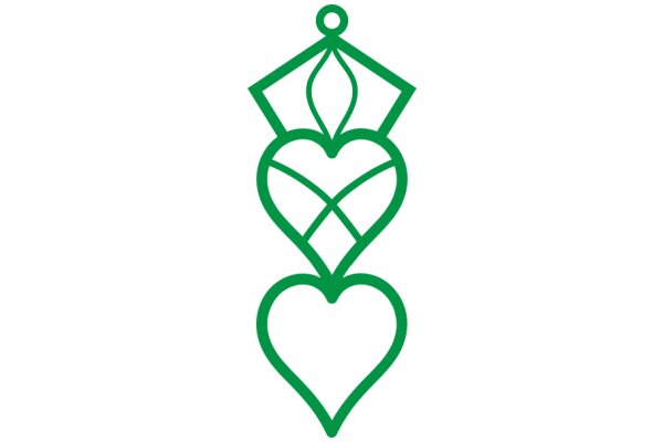 A Symbolic Green Heart Emblem