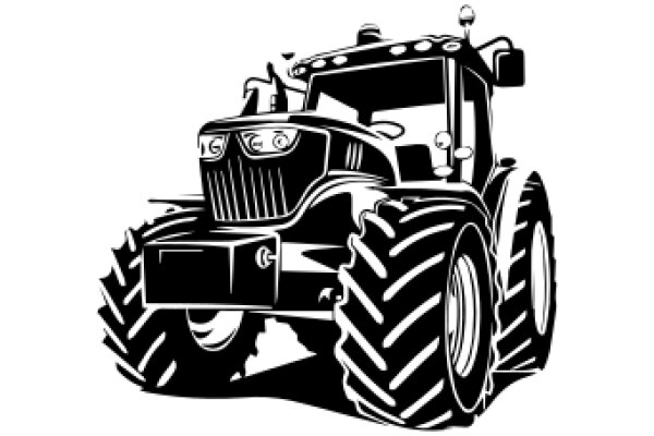 A Classic Illustration of a Farm Tractor