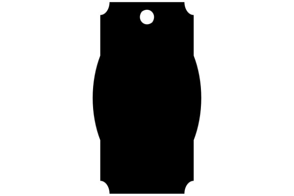 Simplistic Icon of a Rectangular Shape with a Round Hole