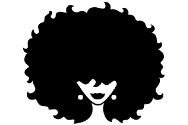 Stylized Portrait of a Woman with Curly Hair and a Smile