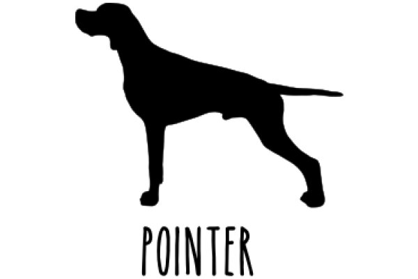 A Silhouette of a Dog with the Word 'Point' Below It