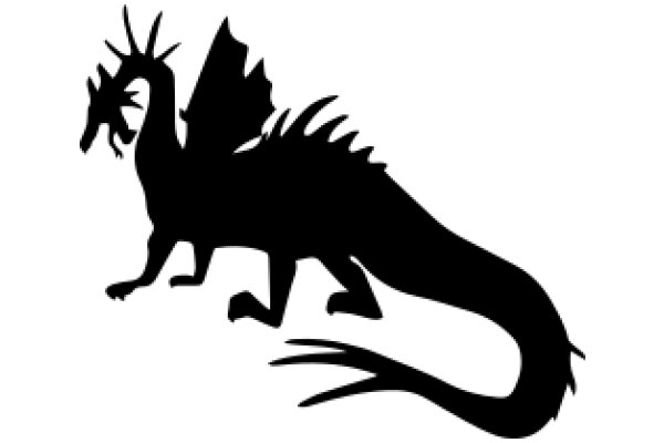 Silhouette of a Majestic Dragon