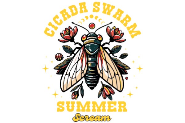 Cicada Summer: A Vibrant Illustration Celebrating Nature's Buzzing Beauty