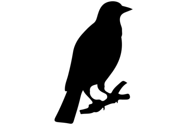 Silhouette of a Bird with a Gun