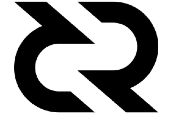 Stylized Logo Design: A Curved, Black Letter 'R'