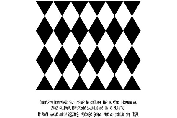 Diamond Pattern with Text