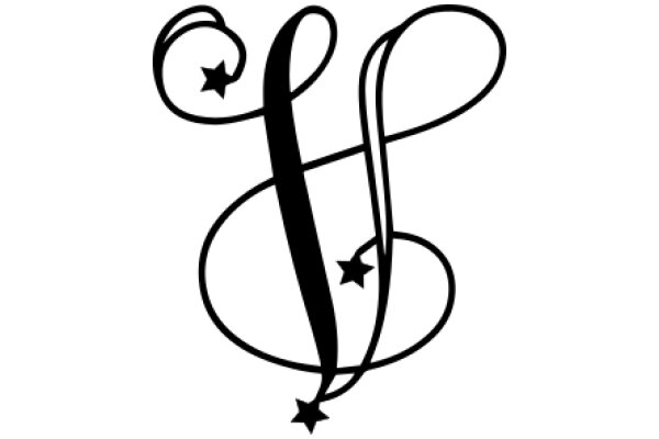 Stylized Monogram with Star Accents