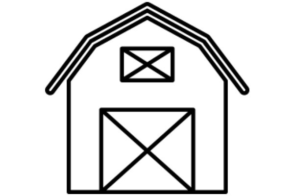 Simplistic Line Drawing of a House with an Envelope