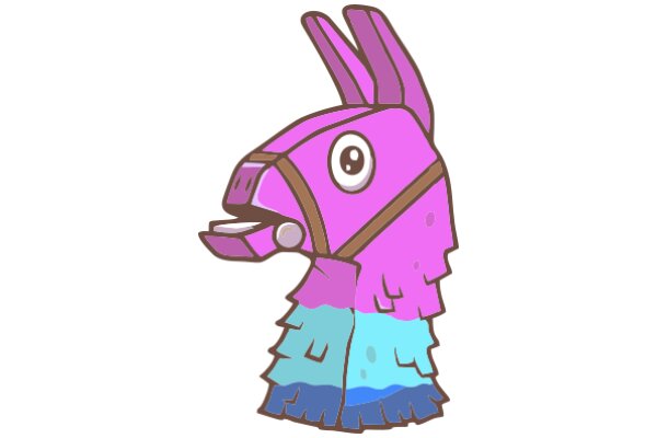 Vividly Colored Cartoon Bunny