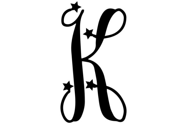 Stylized Monogram with Star Accents