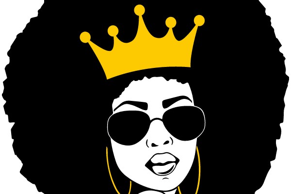 Stylish and Confident: AWoman with a Crown and Sunglasses