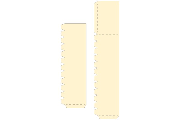 Simplistic Design: Two Beige Boxes with Corner Notches