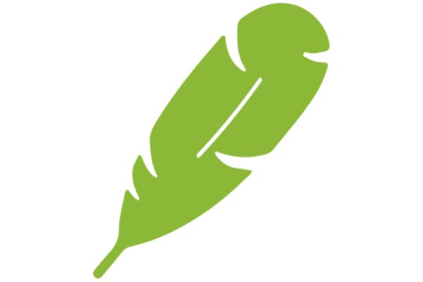 Simplistic Green Feather Icon