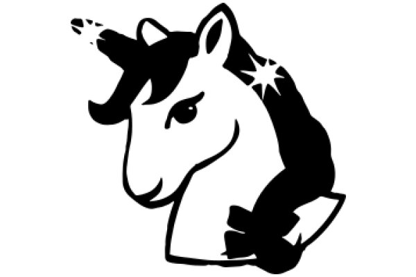 A Stylized Illustration of a Horse with a Unique Twist