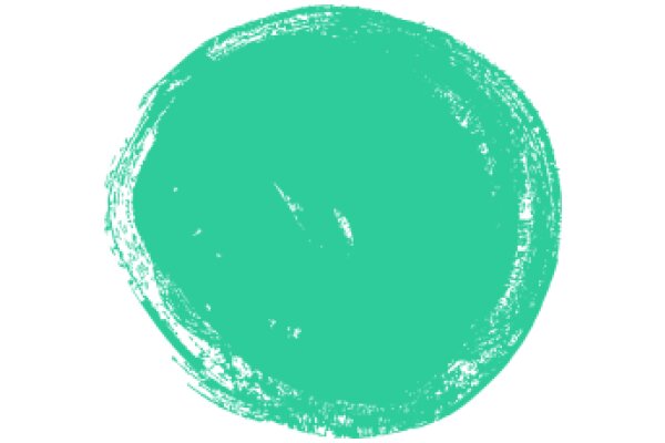 Vibrant Teal Circle: A Simple yet Striking Design