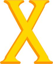 Vibrant Yellow X on a White Background