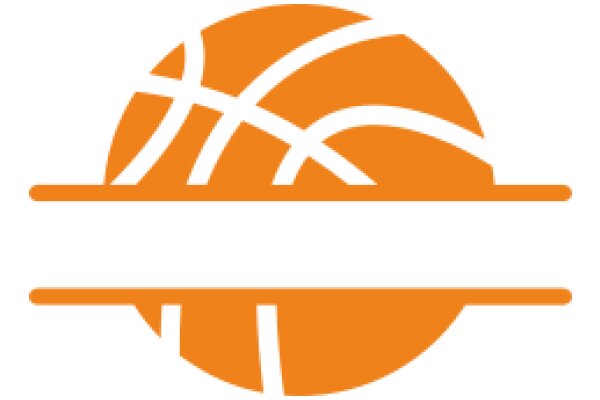 Orange Basketball Logo with White Netting