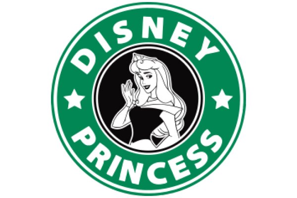 Disney Princess Logo with Green Circle and Stars