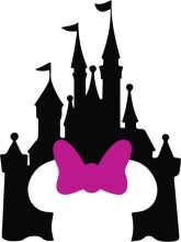 A Silhouette of a Castle and a Butterfly, with a Flag on Top