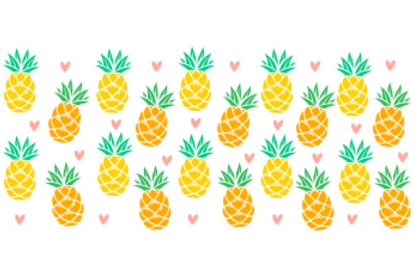 A Delightful Pattern of Pineapples and Hearts