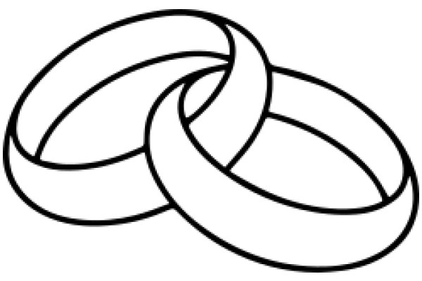 Elegant Illustration of Two Intertwined Rings