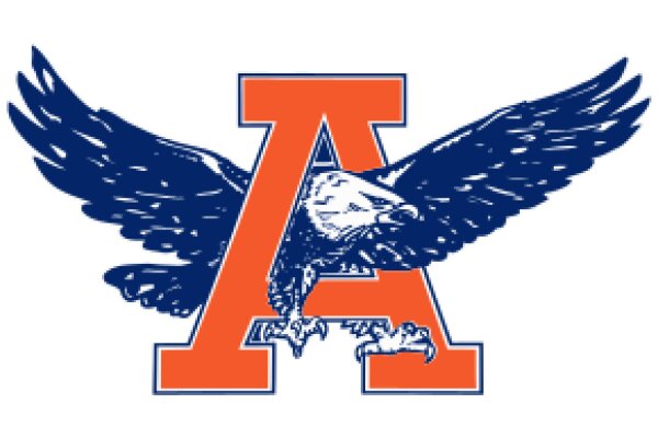 A Logo with a Blue Eagle and the Letter 'A' in Orange