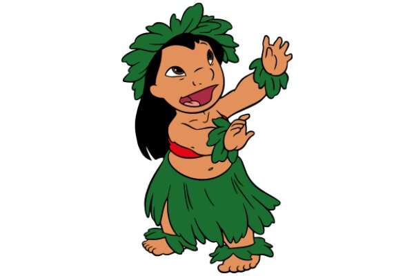 A Hula Dancer's Joyful Expression