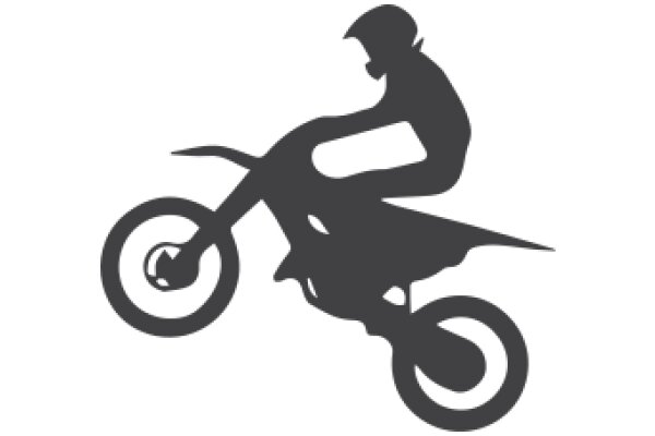 Silhouette of a Motorcyclist in Motion