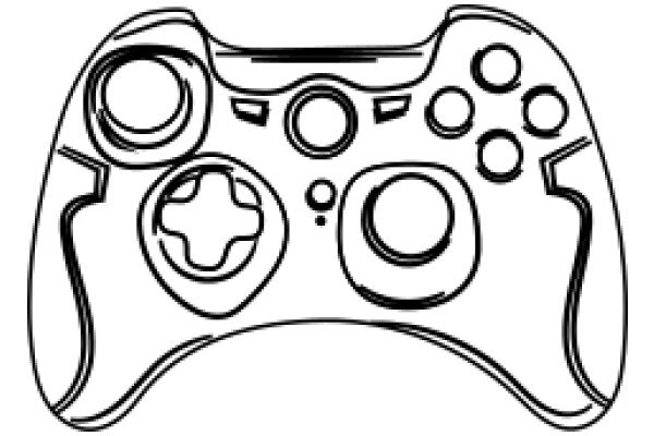 Stylized Illustration of a Video Game Controller