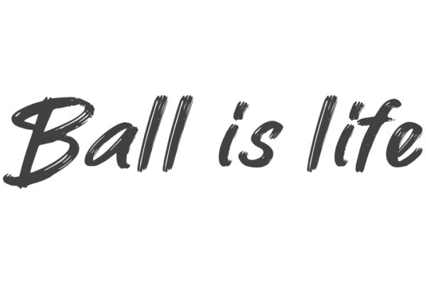 A Digital Artwork Featuring the Iconic Ball Is Lite Text