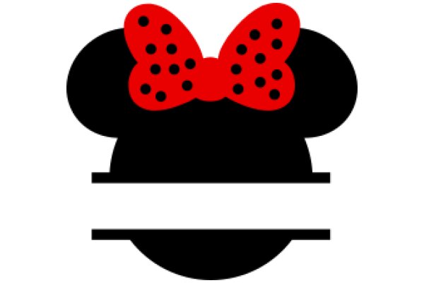 Stylized Mickey Mouse Ear with Red Dots