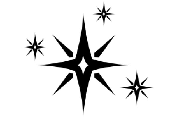 Stylized Starburst Pattern with Three Stars