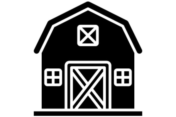 A Simple Icon of a Barn with a Door