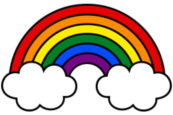 Vibrant Rainbow with Clouds: A Symbol of Diversity and Joy