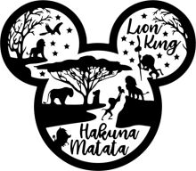 A Whimsical Disney-Inspired Logo for a Lion King-Themed Event