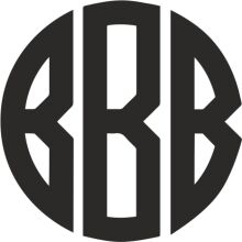 Stylized Black Letter 'B' on a White Background