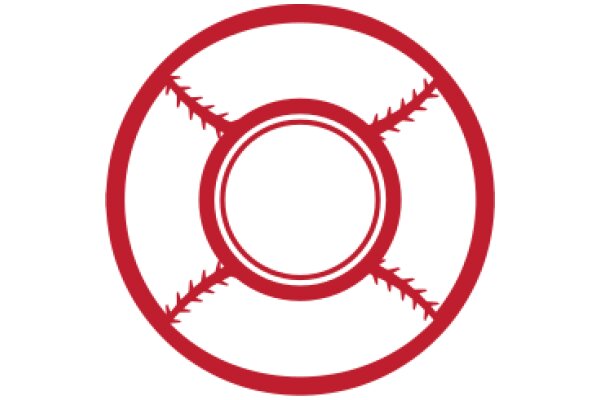 Red and White Baseball Logo