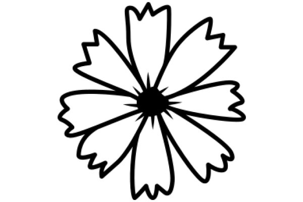 Stylized Flower Design: A Line Art