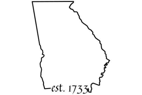 A Simple Line Drawing of a State Boundary