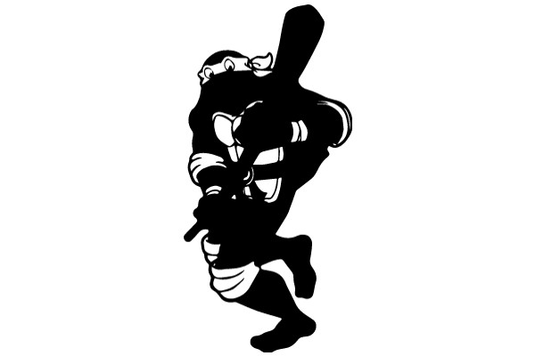 Silhouette of a Baseball Player with a Bat