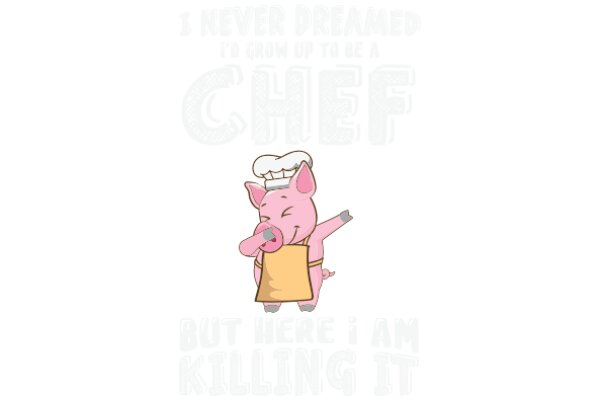 A Playful Pink Pig Chef: A Whimsical Illustration of a Dream Come True