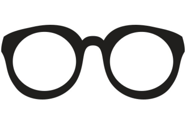 Stylish Black Eyeglasses Icon