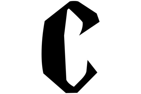 A Solid White Background with a Single Letter 'C' in Black