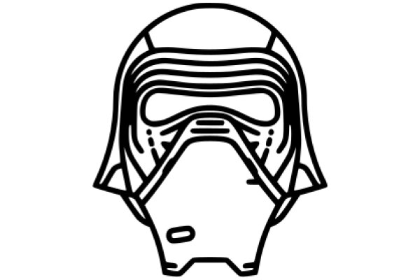 A Star Wars-Inspired Mask on a Plain Background