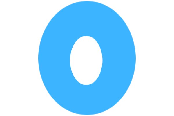 A Blue Oval Symbolizing a Zero