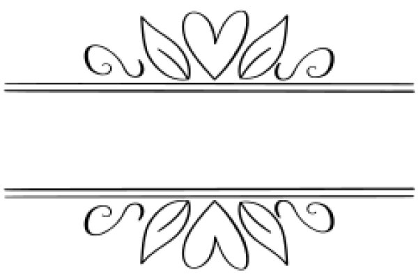 Elegant Line Art of a Floral Design